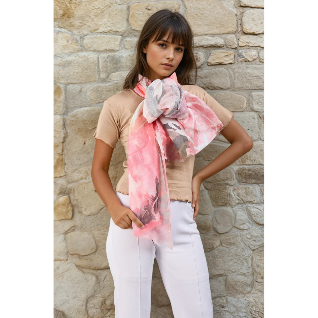 Liana Abstract Linen Scarf
