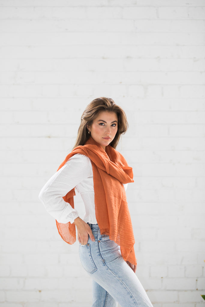 Flick Boiled Wool Scarf (Available in 7 Colours)