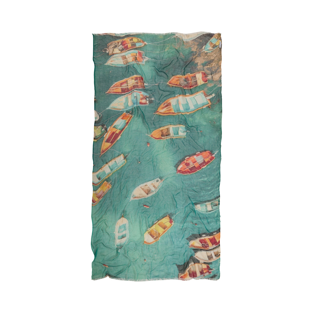 French Riviera Boat Ballet Luxe Scarf