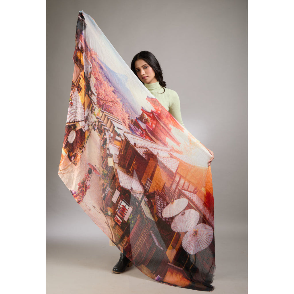 Sakura Path, Japan Luxe Scarf