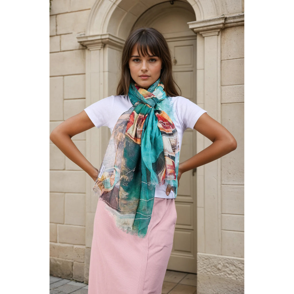French Riviera Boat Ballet Luxe Scarf