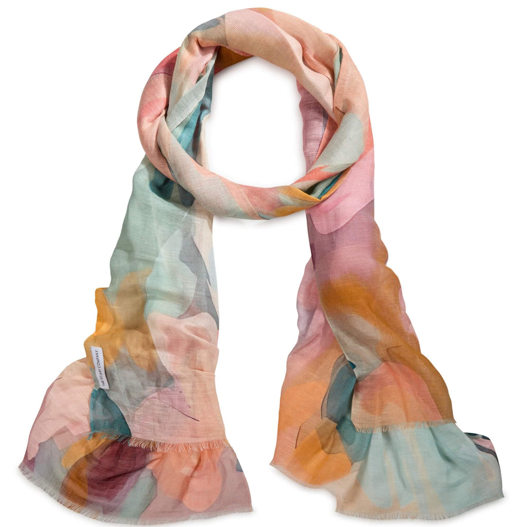 Harper Abstract Linen Scarf