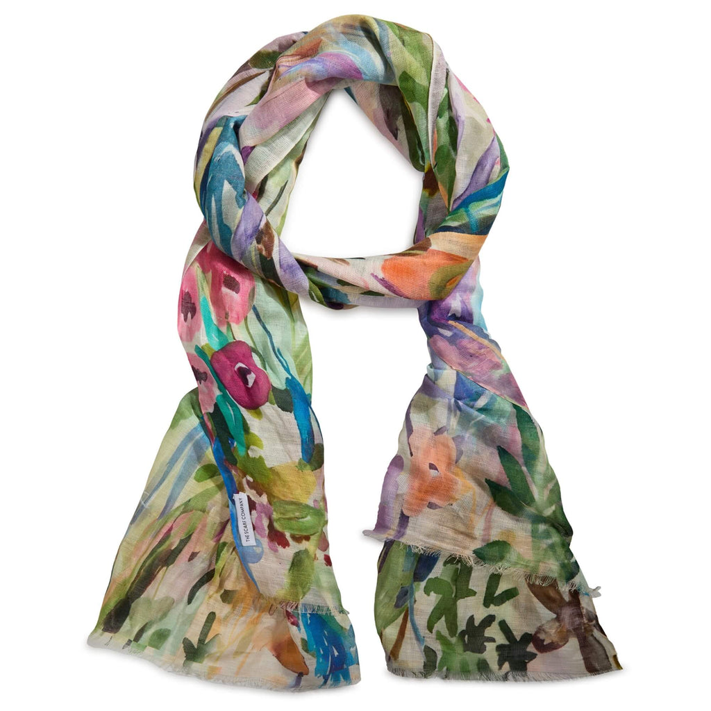 Hayley Abstract Linen Scarf