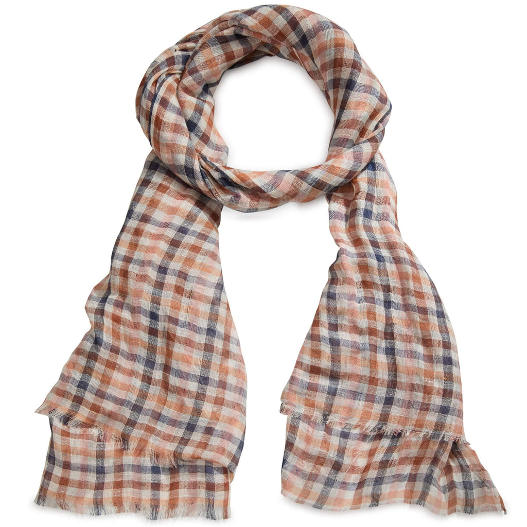 Nerida Check Multi Linen Scarf