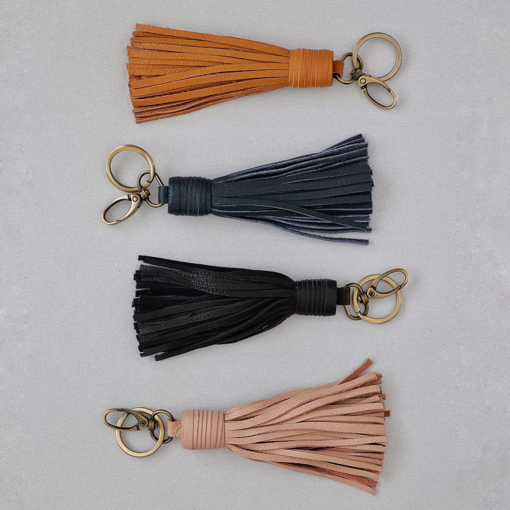 Nelly Tassel Keyring - Nude