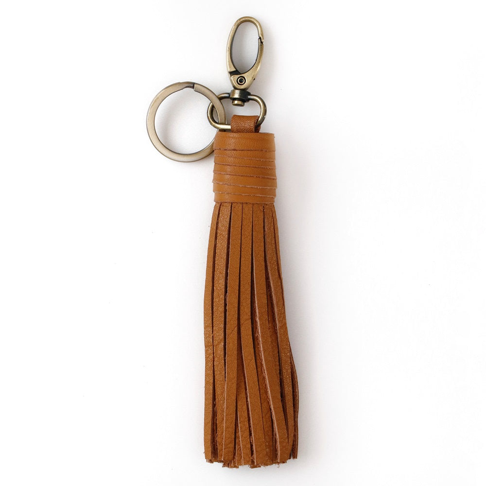 Nelly Tassel Keyring - Tan